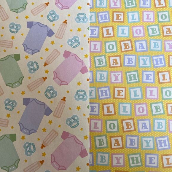 Baby Scrapbook & Card-making Paper (9 Sheets) - Picture 3 of 8